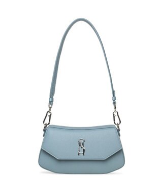 STEVE MADDEN BLYON-C ロゴフラップショルダーバッグ ブルー