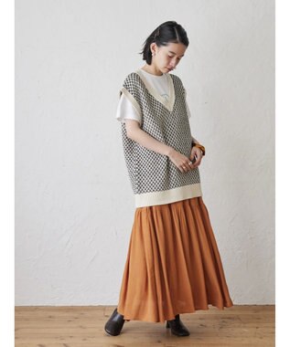 AMERICAN HOLIC ティアードギャザースカート Orange