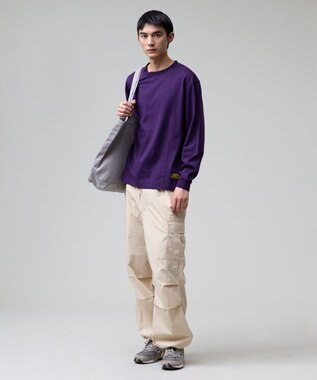 J.PRESS MEN 【J.PRESS ORIGINALS】【UNISEX】Cotton Jersey Small Logo Long Sleeve T-shirt パープル系