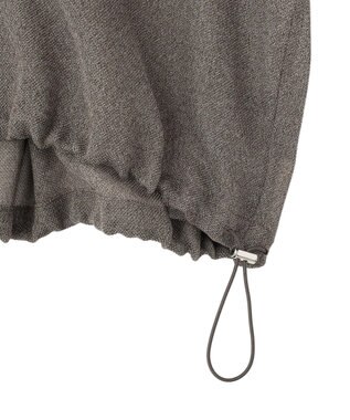 YECCA VECCA 　裾ドロストメッシュシャツ Gray Mixture