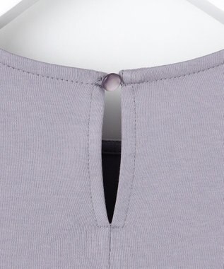 Feroux 【洗える】ドレスシルエット カットソー ワンピース サックスブルー系