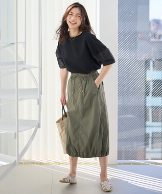 ANY L 【洗濯機可】サッカーランタンスリーブプルオーバー ブラック