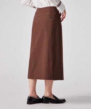 Paul Smith コットンギャバジン Aラインスカート チェスナット