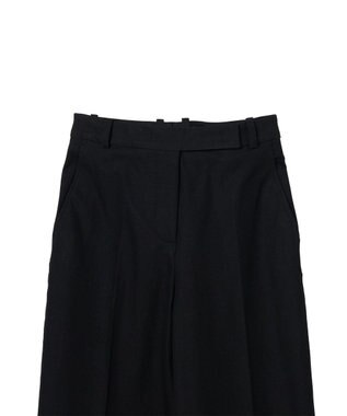 JOSEPH ギャバジンストレッチ ワイドレッグトラウザーズ YUKIO Black