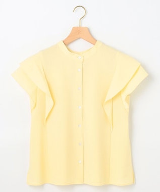 組曲 【前後着用可】ドライタッチダブルフレア ブラウス イエロー系