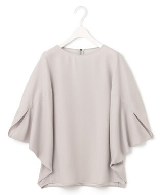 ICB L 【接触冷感・UVケア・速乾・洗える】 FluidBackSatin ドルマンスリーブブラウス トープ系