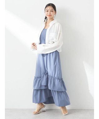 earth music&ecology ビッグポケットショートシャツ Off White