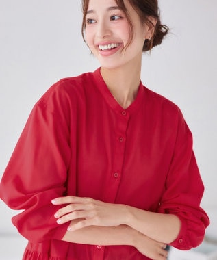 Tiaclasse ティアードシャツチュニック レッド