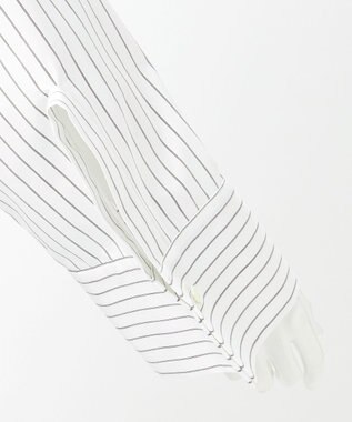 23区 【GOLD LABEL】コットンニドム 2WAYボウタイ ブラウス オフストライプ