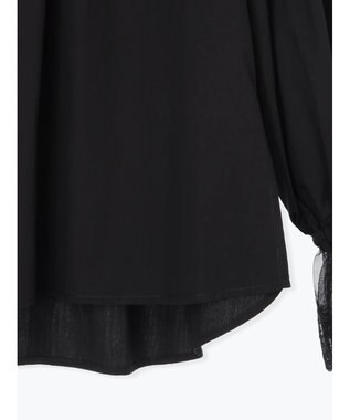 Te chichi レースカフスボリュームスリーブブラウス ブラック