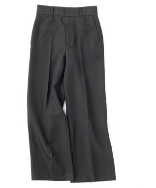 UNFILO ウールライクツイル ワイドパンツ ブラック