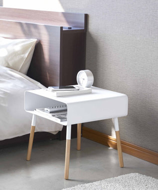 tower ローサイドテーブル プレーン ホワイト