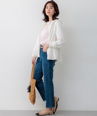 組曲 マシュマロタッチ裏毛 パーカー ホワイト系