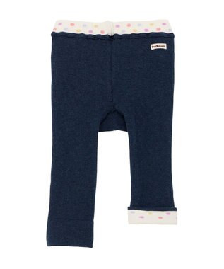 MIKI HOUSE HOT BISCUITS 【70-100cm】 おしりフリル 9分丈ベビースパッツ インディゴブルー