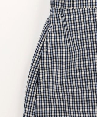 組曲 KIDS 【110-140㎝】 チェックプリーツ キュロット サックスブルー