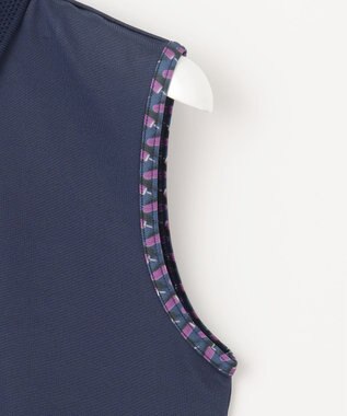 23区GOLF 【WOMEN】【接触冷感・UVケア・吸水速乾】ノースリーブ ポロシャツ ネイビー系