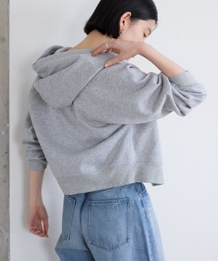 AMERICAN HOLIC ラメミニ裏毛ショートＺＩＰパーカー Light Gray Mixture