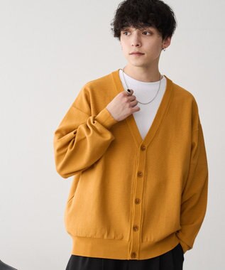 WEGO 【ユニセックス着用ITEM/紫外線対策/冷房対策】オーバーフィットドライタッチカーディガン イエロー