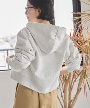 AMERICAN HOLIC ラメミニ裏毛ショートＺＩＰパーカー Oatmeal