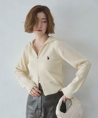 WEGO 【新色追加】別注USPOLOWZIPニットPK ホワイトアイボリー