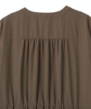 Green Parks サマ見えタックギャザーワンピース Brown