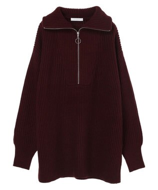 Green Parks Ｚｉｐ付きアゼニットチュニック Brown