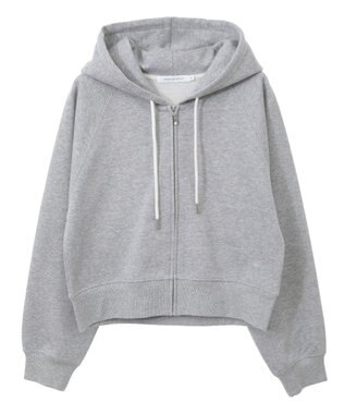 AMERICAN HOLIC ラメミニ裏毛ショートＺＩＰパーカー Light Gray Mixture