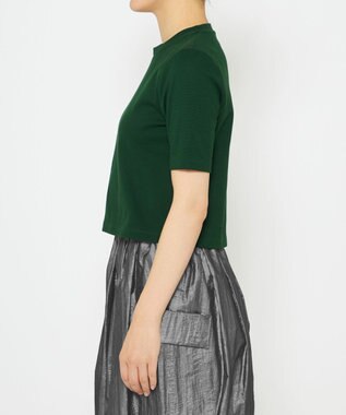 uncrave コットンミラノ ショート丈 Tシャツ（uncrave WHITE） グリーン