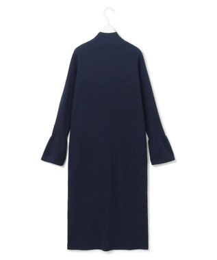 ICB 【洗える】 ヴィスコースリブハイゲージ ニットワンピース ネイビー系