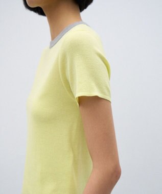 ATON FRESCA CIRCULAR RIB | パーフェクトフィットリンガープルオーバー  YELLOW/GRAY