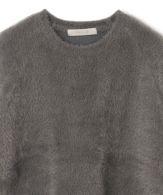 UNFILO L ナイロンシャギー  ハーフスリーブ プルオーバー チャコール