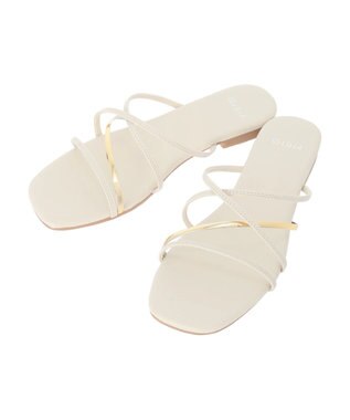 Green Parks ・ｍｉｎｉａ　ペタンコラインサンダル Ivory