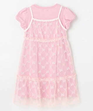 ANY KIDS チュールキャミソール付き ワンピース ピンク