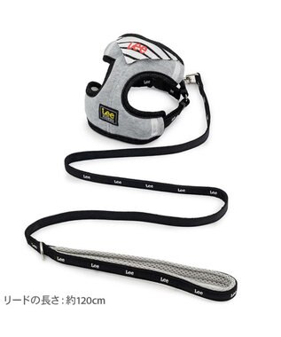 PET PARADISE Lee バンダナ ハーネス＆リード Ｓ グレー×ブラック