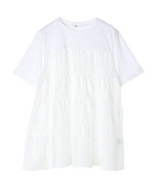 CRAFT STANDARD BOUTIQUE 異素材ティアードカットチュニック Off White