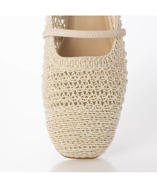 ing <ing>メッシュコードフラットシューズ アイボリー