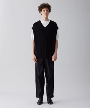 UNFILO MENS イージーケア ニットベスト [23年春夏商品] ブラック