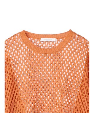 Green Parks メッシュ編みニットプルオーバー Orange