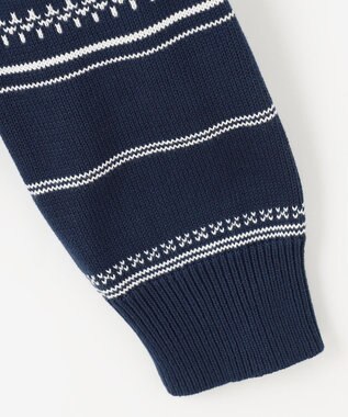 J.PRESS MEN ドライコットン フェアアイルニット ネイビー系1