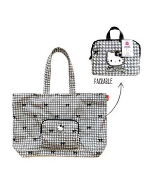 ROOTOTE 8395【サンリオ】IP.グランデ.パッカブル.ハローキティ-A 01：ハウンドトゥース