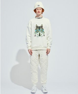 PW CIRCULUS 【MEN】ウルフモチーフスエット ホワイト系