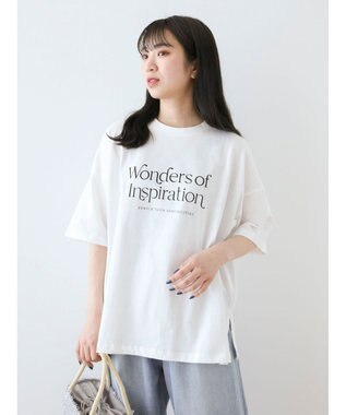 Green Parks シンプルフェミニンロゴチュニック Off White