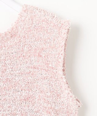 ANY SIS L 【前後着用可】リボンヤーン ベスト ピンク