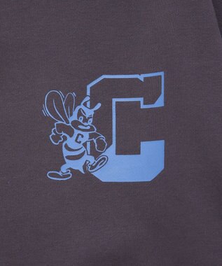 earth music&ecology チャンピオン　ｅｍａｅプリント裏毛プルオーバー Charcoal Gray