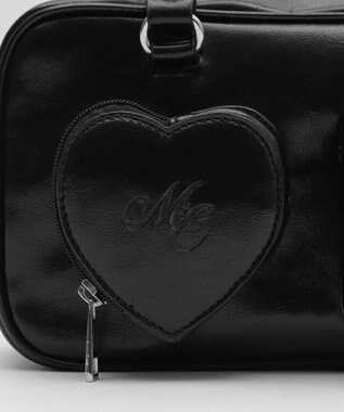 WEGO ハートポケットボストンバッグ ブラック