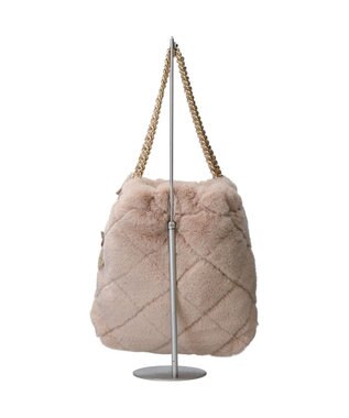 INTER-CHAUSSURES 【MARCO MASI】チェーンハンドルフェイクファーバッグ ベージュ