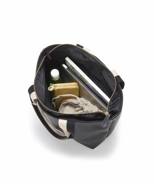 TOPKAPI 【Breath TOPKAPI】SCOTCH GRAIN スコッチグレイン プレーン 2トーンテープ ロングハンドル トートバッグ L ブラック