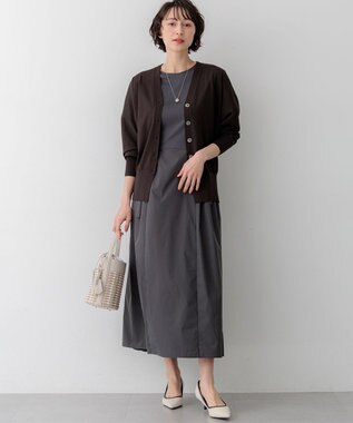 23区 バスケットメッシュ バケツバッグ ベージュ系