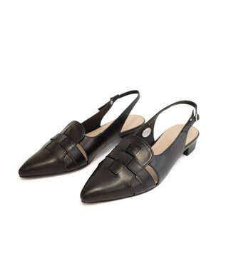 Pointer 日本製 本革グルカ風ミュール ブラック