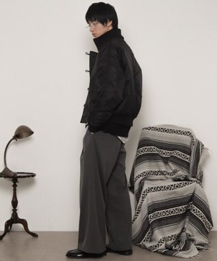 WEGO ナイロンスタンドブルゾン ブラック